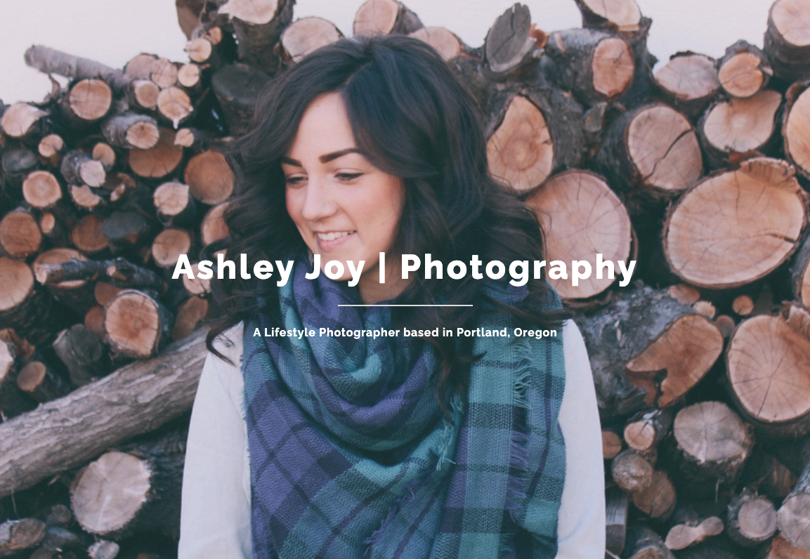 image of screen preview of Ashley Joy Photography website